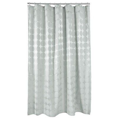 Cooke & Lewis Grey Circular Shower curtain (H)200cm (W)180cm