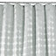 Cooke & Lewis Grey Circular Shower curtain (H)200cm (W)180cm