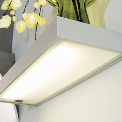 Cooke & Lewis Grey Mains-powered Fluorescent Under cabinet light (W)600mm