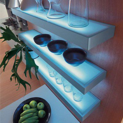 Cooke & Lewis Grey Mains-powered Fluorescent Under cabinet light (W)600mm