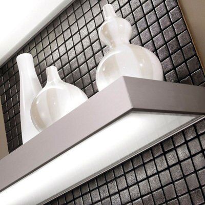 Cooke & Lewis Grey Mains-powered Fluorescent Under cabinet light (W)600mm