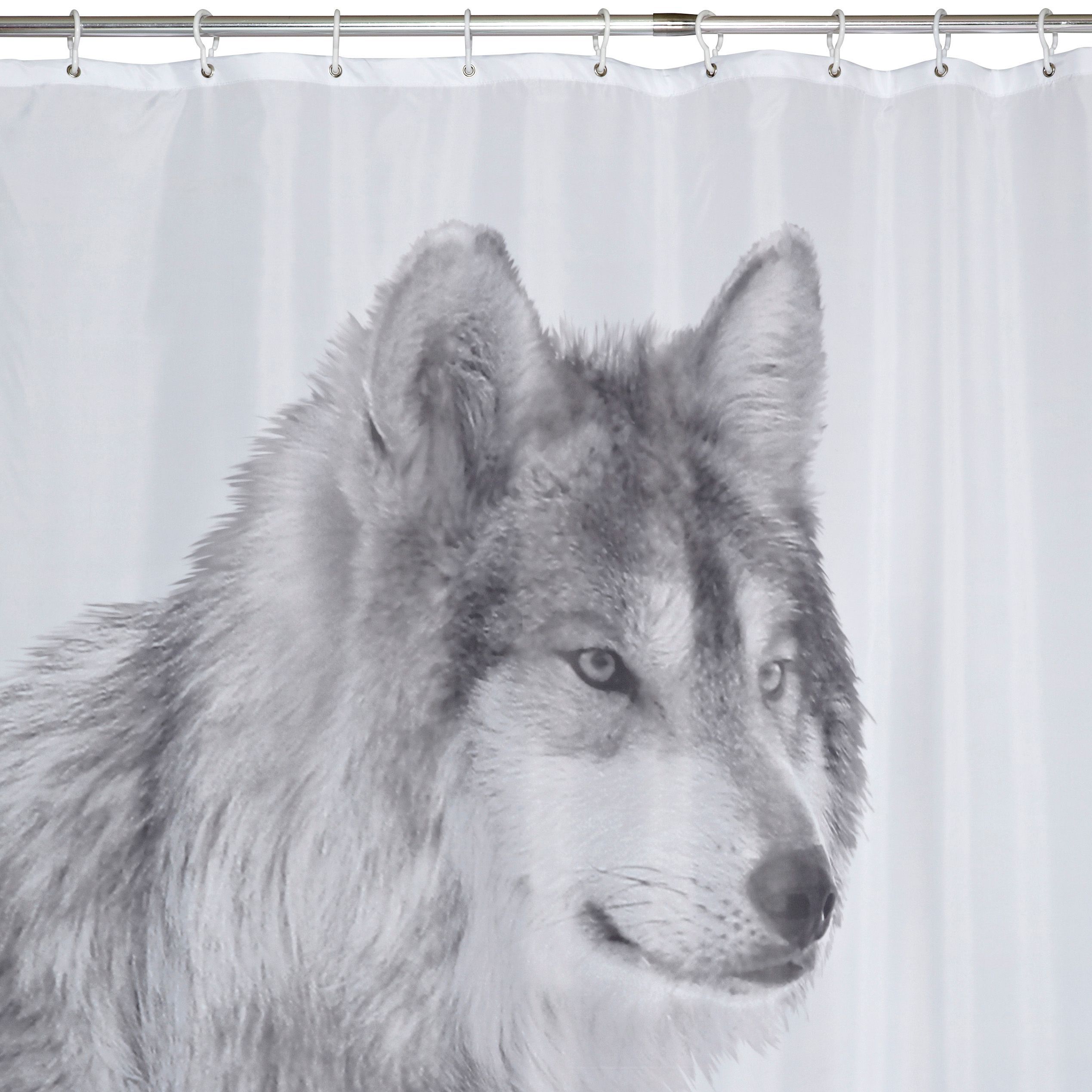 Cooke & Lewis Grey Terra wolfe Shower curtain (L)1800 mm