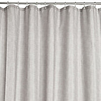Cooke & Lewis Grey Textured Shower curtain (H)200cm (W)180cm