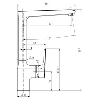 Cooke & Lewis Gurara Chrome effect Kitchen Monobloc Tap