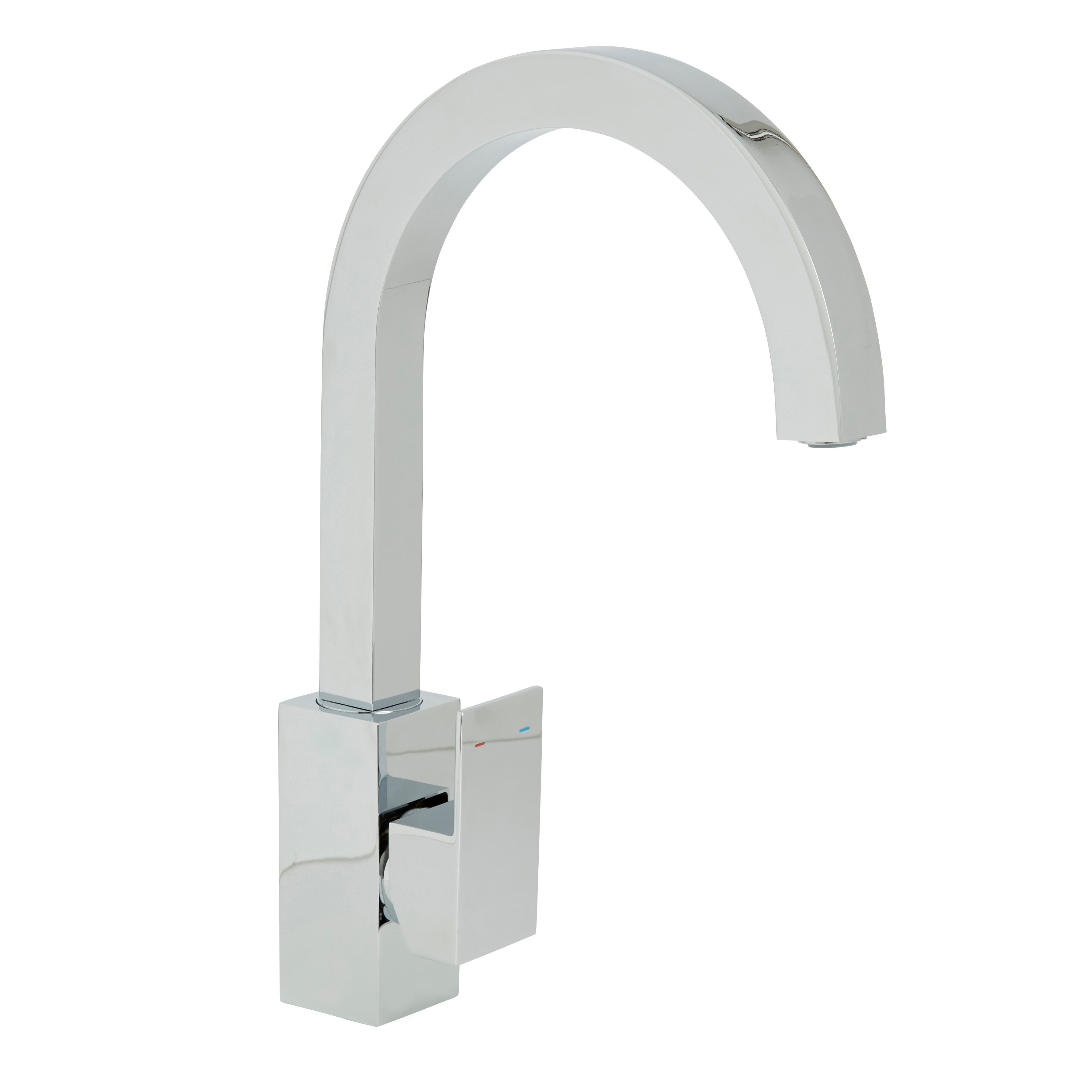 Cooke & Lewis Hannoki Chrome effect Kitchen Side lever Tap