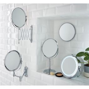 Cooke & Lewis Harlech Round Bathroom Mirror (H)345mm (W)225mm