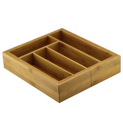 Cooke & Lewis Harwick Bamboo Cutlery tray, (H)60mm (W)335mm
