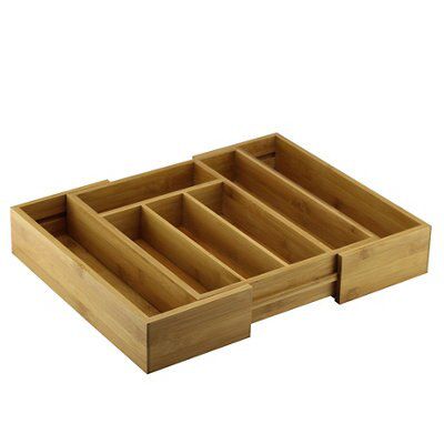 Cooke & Lewis Harwick Bamboo Cutlery tray, (H)60mm (W)335mm