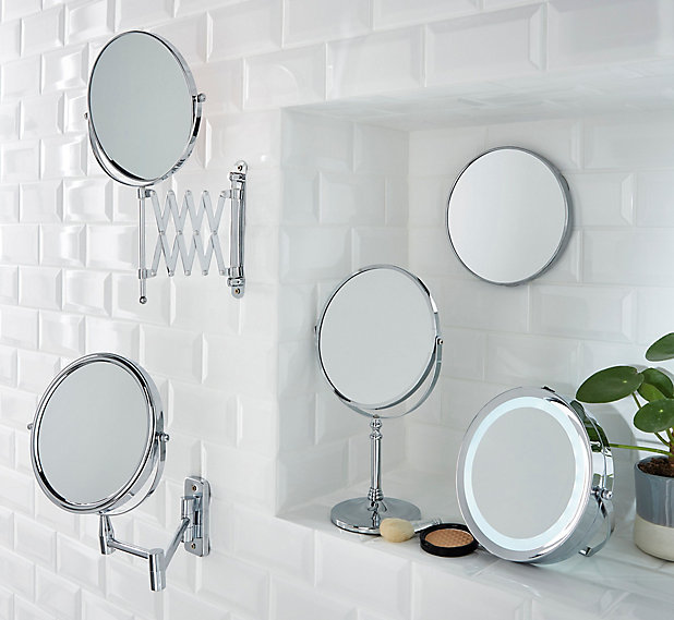 Lewis Hayle Round Bathroom Mirror, Bathroom Extending Wall Mirror