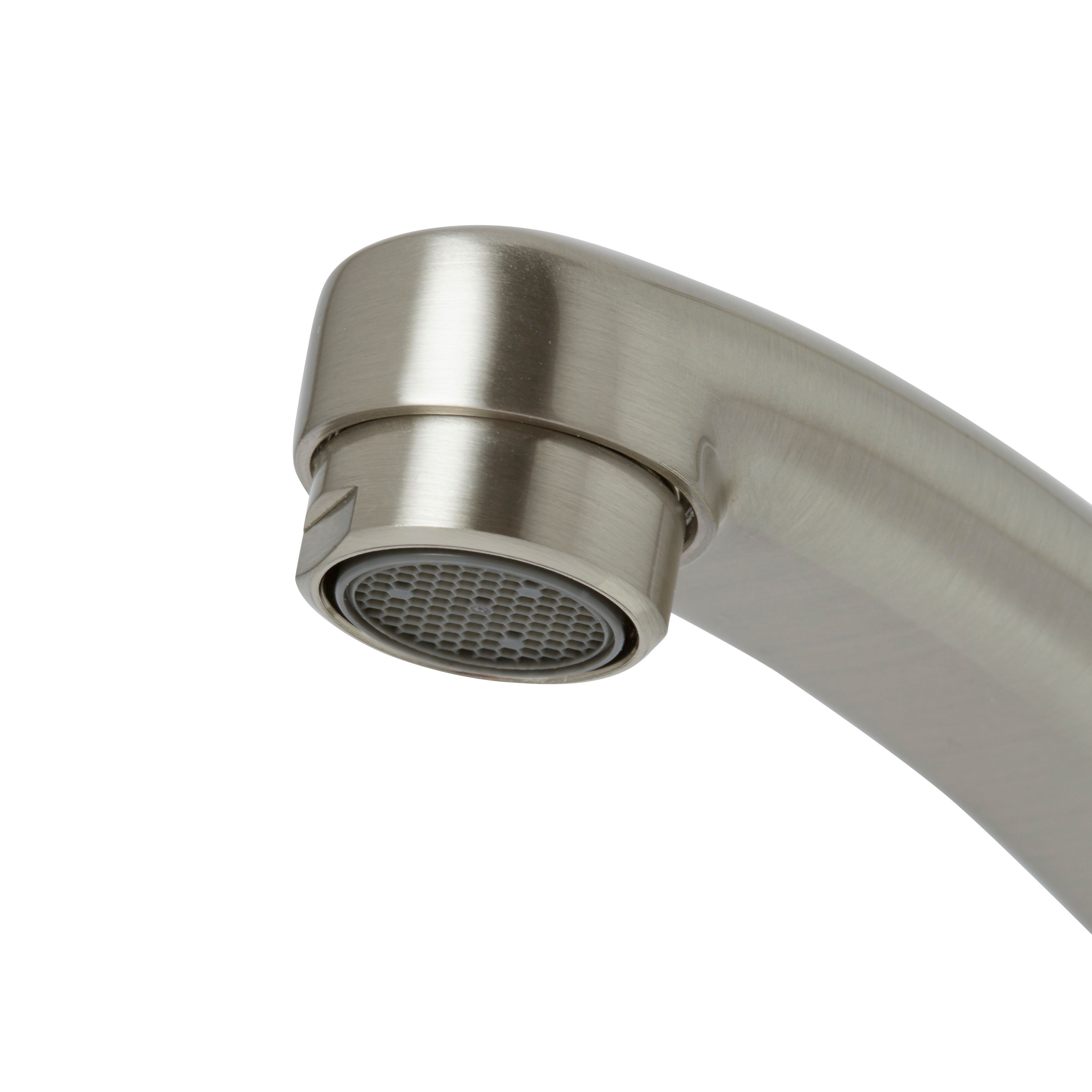 Cooke & Lewis Hebbe Nickel effect Kitchen Monobloc Tap