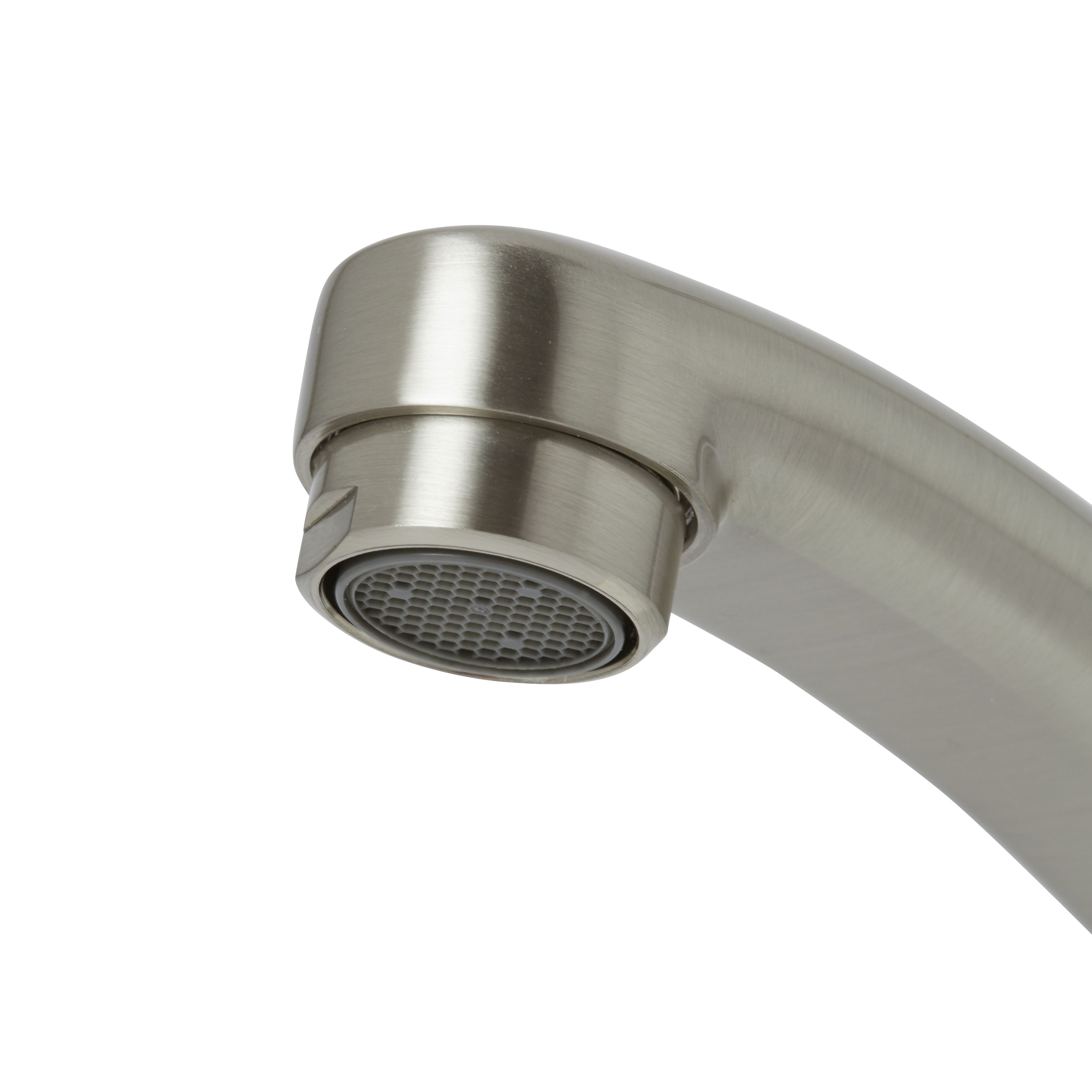 Cooke & Lewis Hebbe Nickel effect Kitchen Monobloc Tap