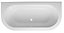 Cooke & Lewis Helena Acrylic Oval White Curved 0 tap hole Bath (L)1700mm (W)800mm