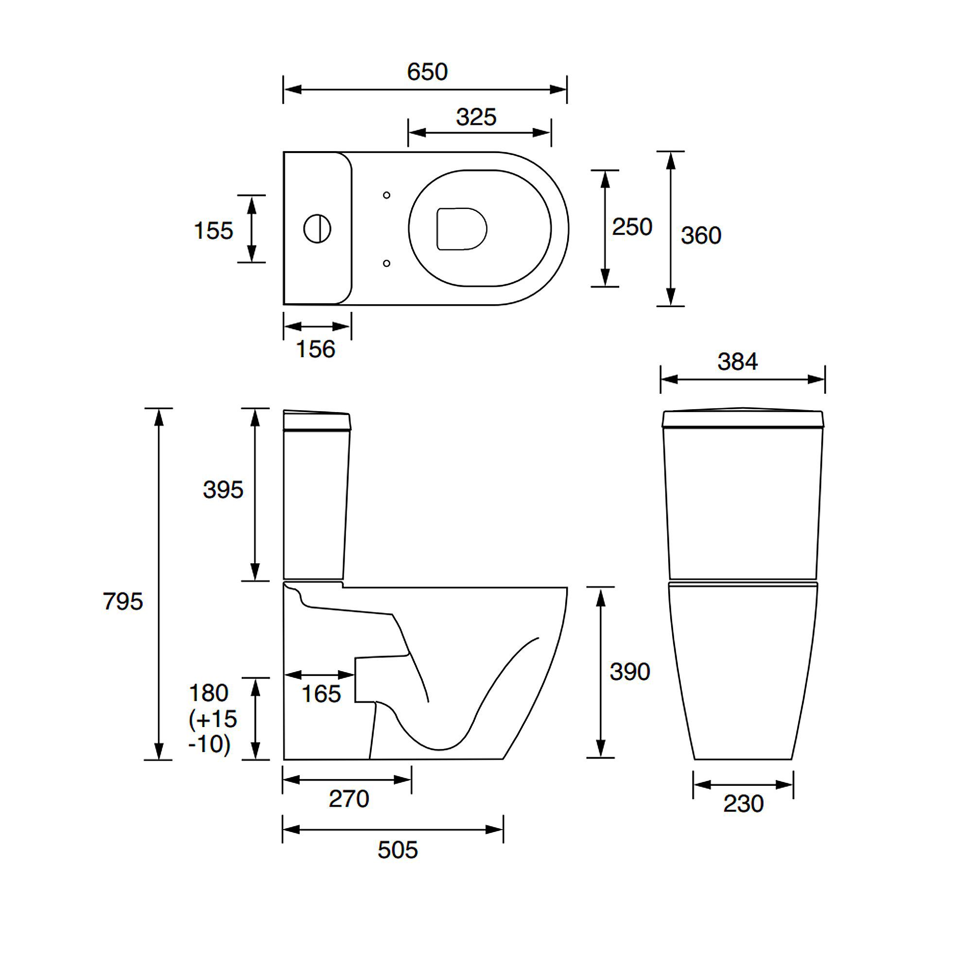 Cooke & Lewis Helena Close-coupled Toilet with Soft close seat | DIY at B&Q