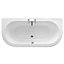 Cooke & Lewis Helena Supercast acrylic Curved Bath & panel set, (L)1700mm (W)800mm