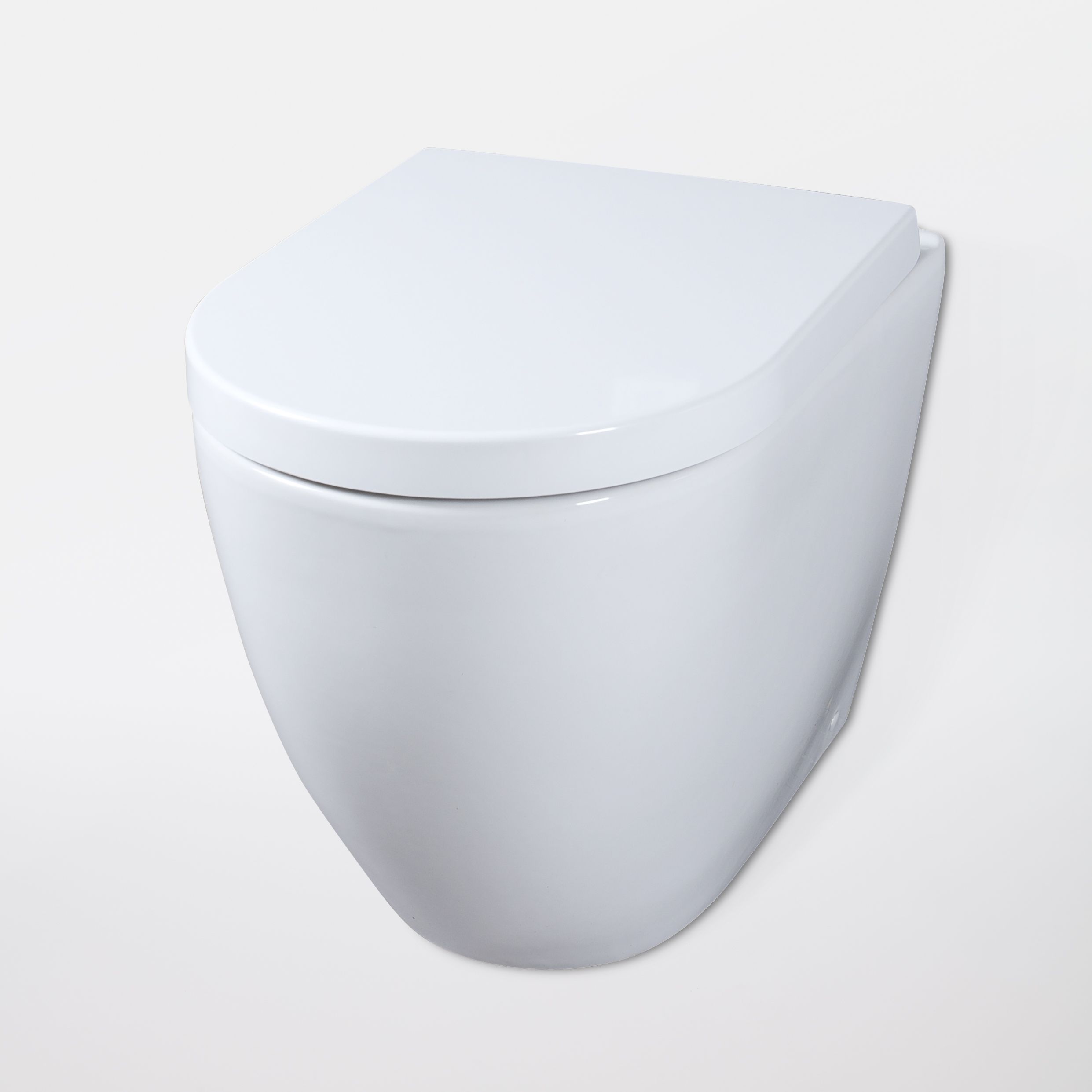 Cooke & Lewis Helena White Back to wall Toilet with Soft close seat & Concealed cistern