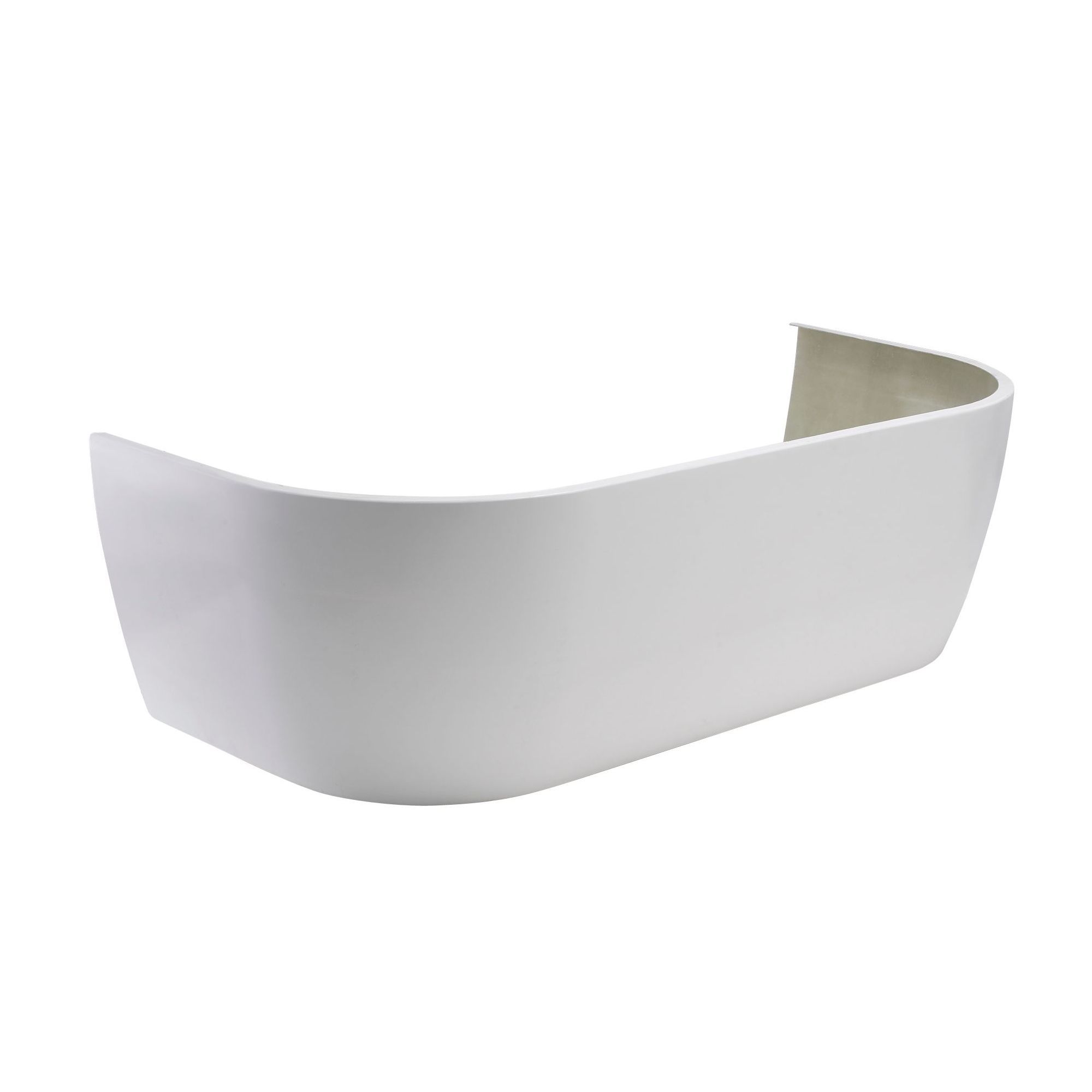 Cooke & Lewis Helena White Curved Bath & panel set (L)1700mm