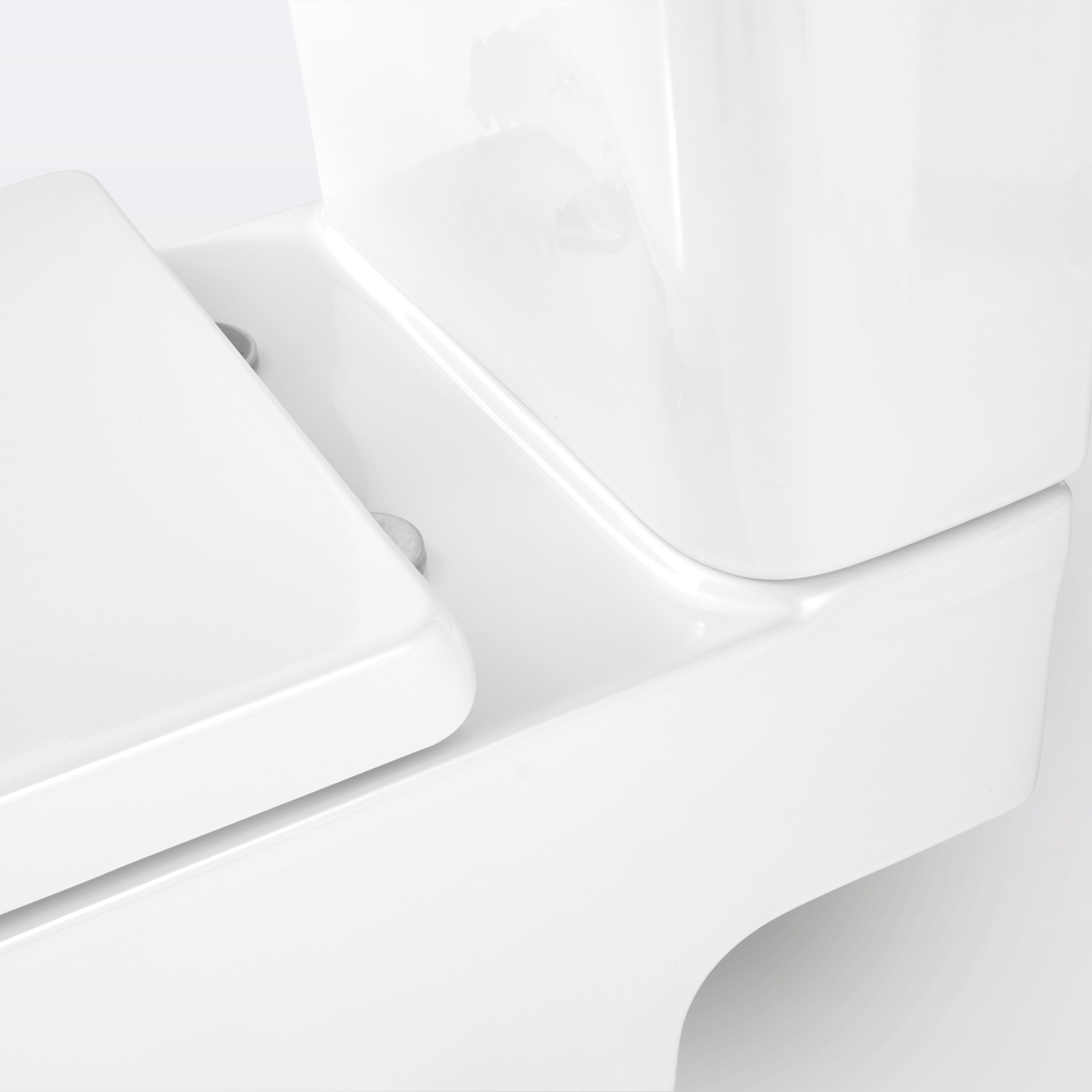 Cooke & Lewis Helena White Open back Toilet with Soft close seat & Close coupled cistern