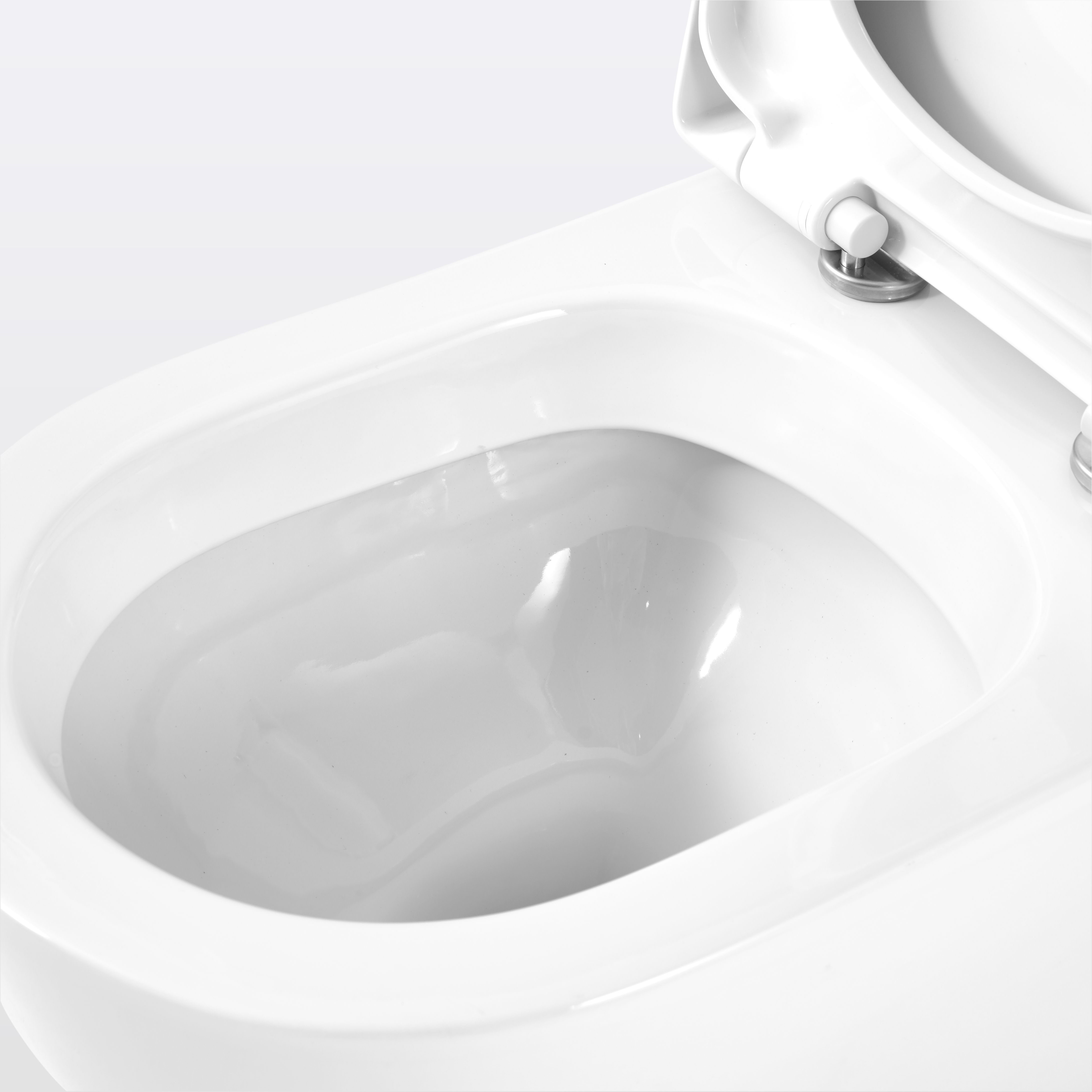 Cooke & Lewis Helena White Open back Toilet with Soft close seat & Close coupled cistern
