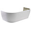 Cooke & Lewis Helena White Oval Curved Bath, panel & air spa set with 12 jets