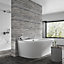 Cooke & Lewis Helena White Oval Curved Bath & panel set