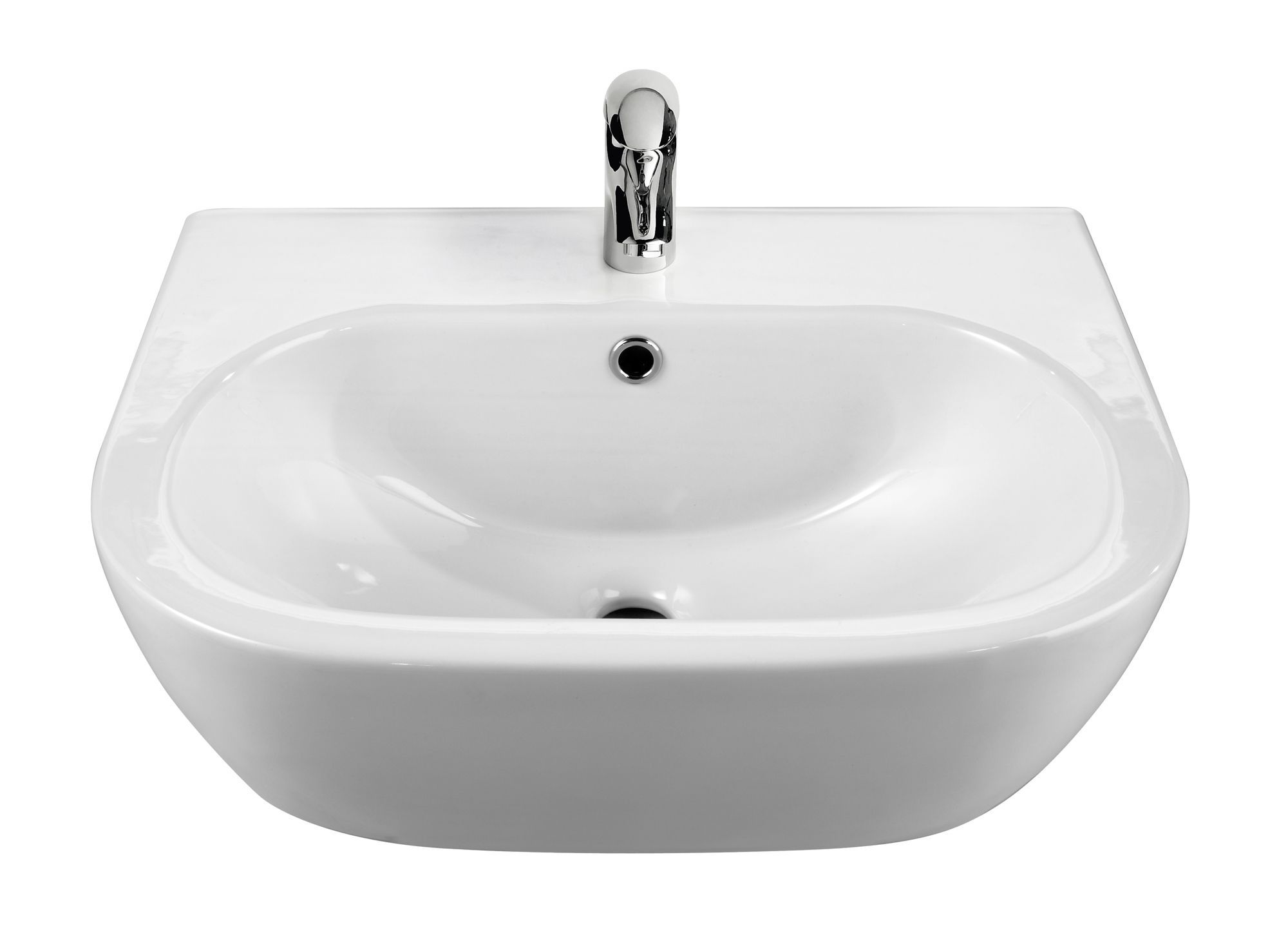 Cooke & Lewis Helena White Semi-recessed Basin (W)55cm