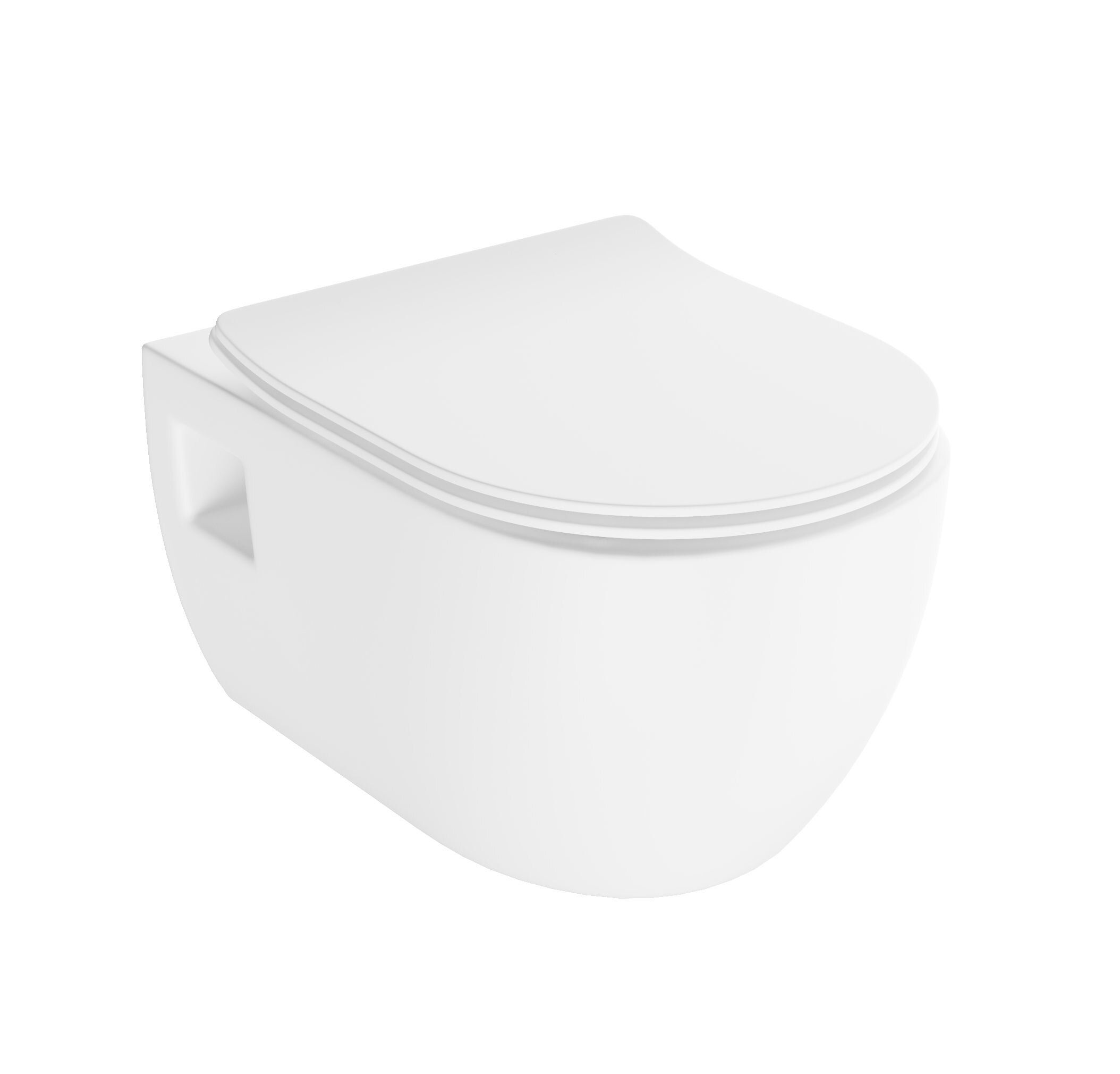 Cooke & Lewis Helena White Wall hung Toilet with Soft close seat