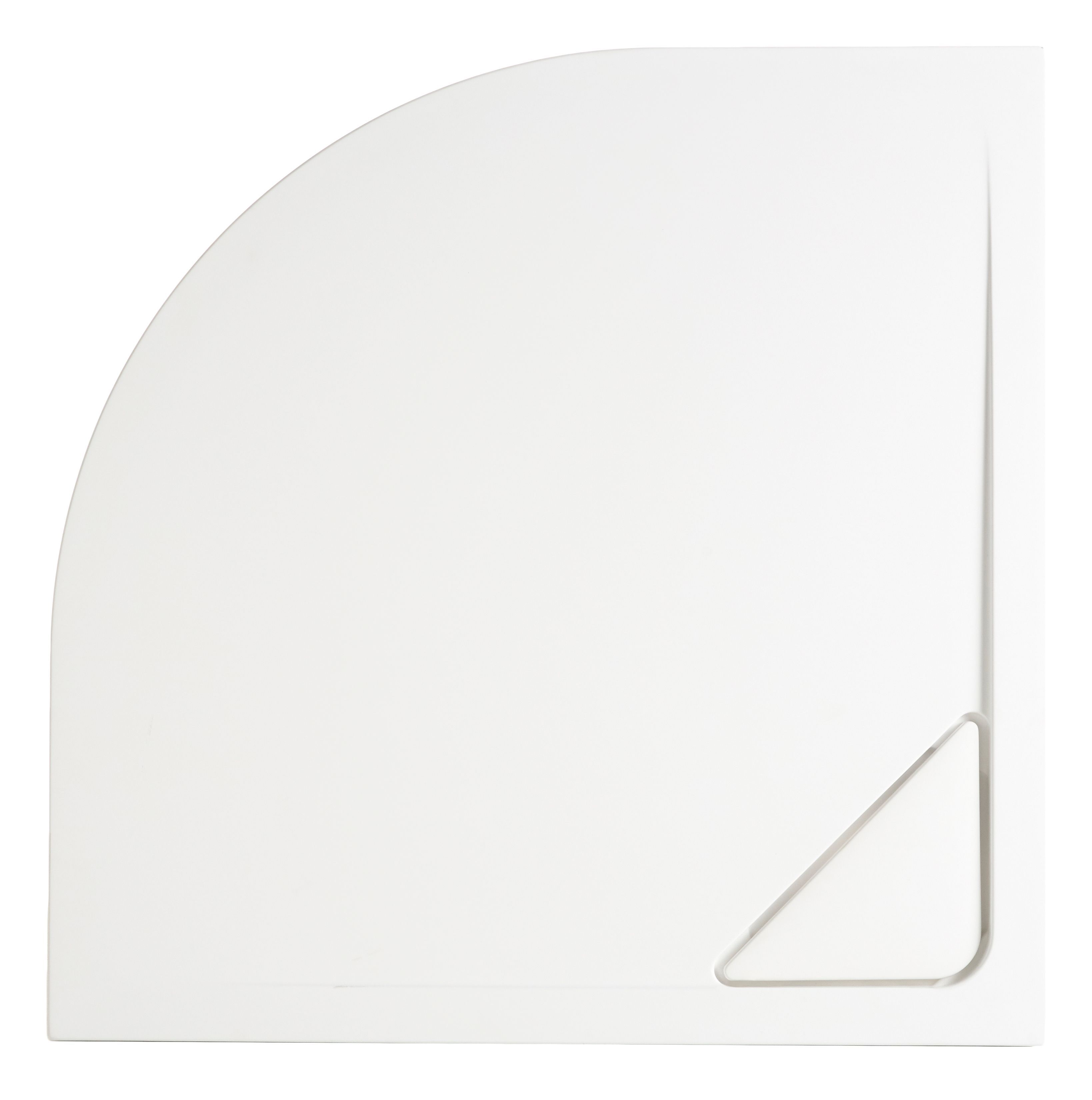 Cooke & Lewis Helgea Matt White Quadrant Shower tray (L)800mm (W)800mm (H) 45mm