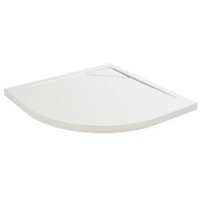 Cooke & Lewis Helgea Matt White Quadrant Shower tray (L)800mm (W)800mm (H) 45mm