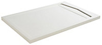 Cooke & Lewis Helgea Matt White Rectangular Shower tray (L)1200mm (W)800mm