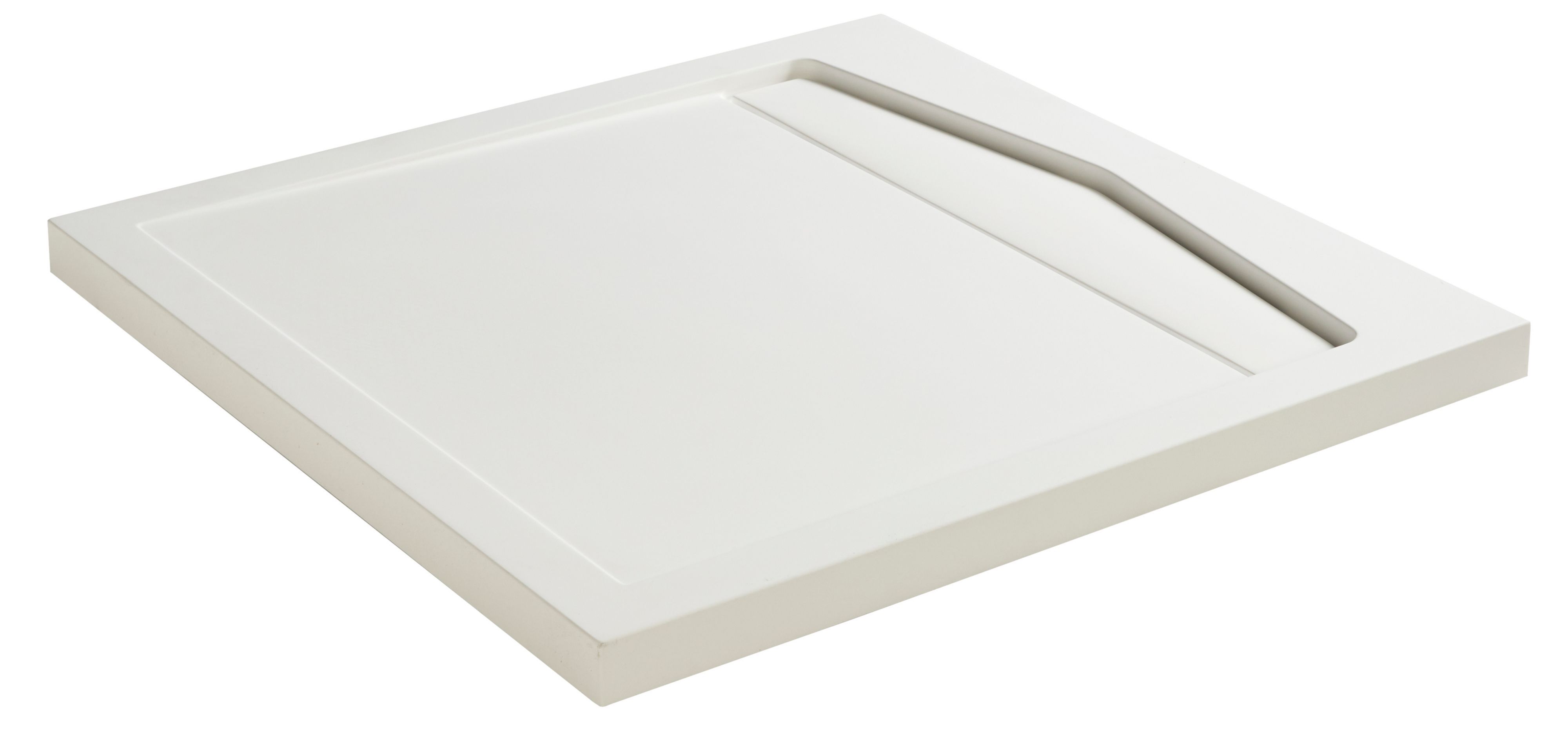 Cooke & Lewis Helgea Matt White Square Shower tray (L)800mm (W)800mm (H) 45mm