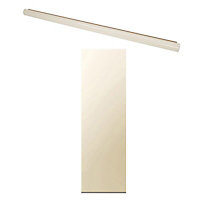 Cooke & Lewis High Gloss Cream Gloss Cream Curved Pilaster & panel set, (H)895mm