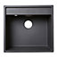 Cooke & Lewis Hirase Black Composite quartz 1 Bowl Composite sink 500mm x 530mm