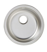 Cooke & Lewis Hurston Inox Stainless steel 1 Bowl Compact sink 450mm x 450mm