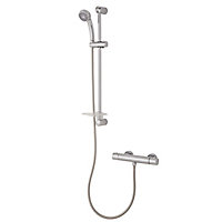 Cooke & Lewis Imani Chrome effect Wall-mounted Thermostat temperature control Mixer Shower