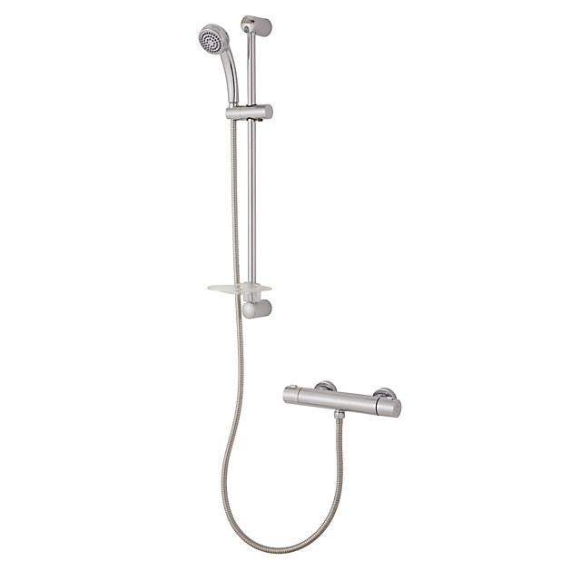 Cooke  &  Lewis Imani Thermostatic Chrome Effect Bar Mixer Shower 3663602949558 