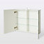 Cooke & Lewis Indra White Wall-mounted Mirrored Bathroom Cabinet (W)800mm (H)670mm