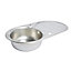 Cooke & Lewis Inox Stainless steel 1 Bowl Sink 480mm x 900mm