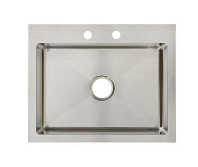 Cooke & Lewis Inox Stainless steel 1 Bowl Sink 500mm x 620mm