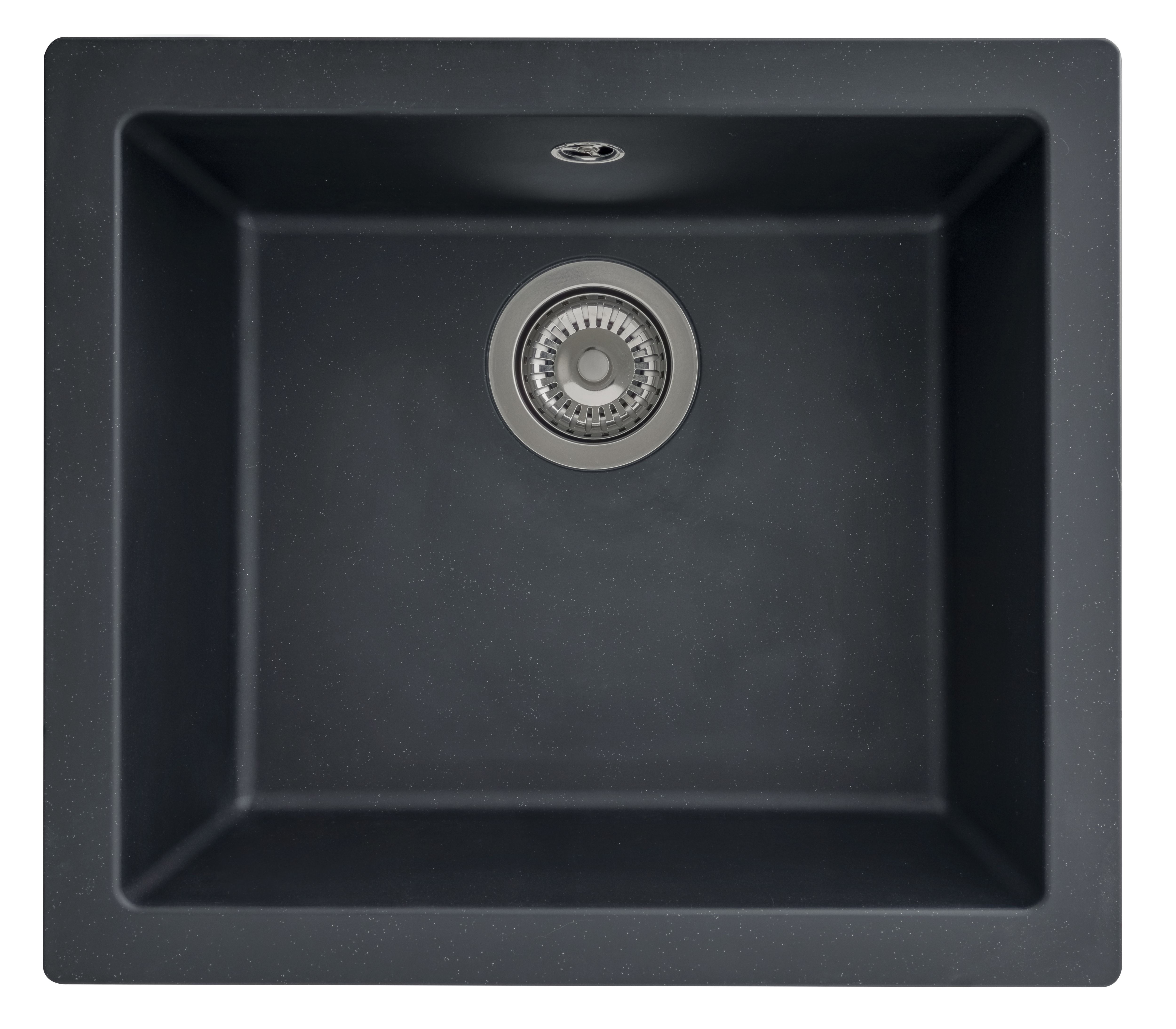 Cooke & Lewis Ising Black Resin 1 Bowl Kitchen sink 335mm x 500mm