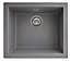 Cooke & Lewis Ising Grey Resin 1 Bowl Composite sink 500mm x 500mm
