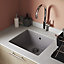 Cooke & Lewis Ising Grey Resin 1 Bowl Composite sink 500mm x 500mm