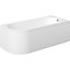 Cooke & Lewis J-Curved Acrylic Right-handed Oval White Curved 0 tap hole Bath (L)1695mm (W)745mm