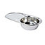 Cooke & Lewis Jemison Polished Silver Stainless steel 1 Bowl Sink & drainer 480mm x 900mm