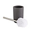 Cooke & Lewis Jubba Polyethylene (PE), polyresin & stainless steel Silver effect Toilet brush & holder