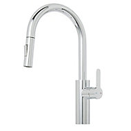 Cooke & Lewis Kareena Chrome effect Kitchen Side lever pull out Tap