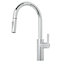 Cooke & Lewis Kareena Chrome effect Kitchen Side lever pull out Tap