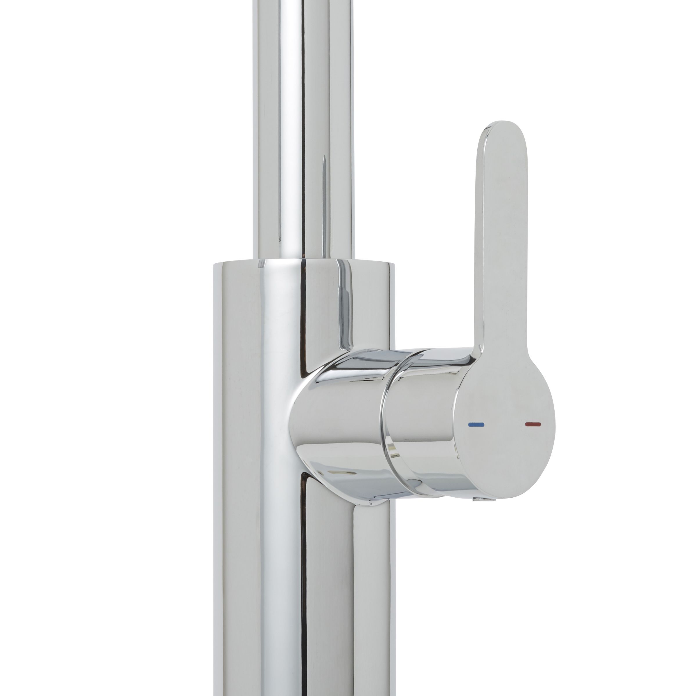 Cooke & Lewis Kareena Chrome effect Kitchen Side lever pull out Tap