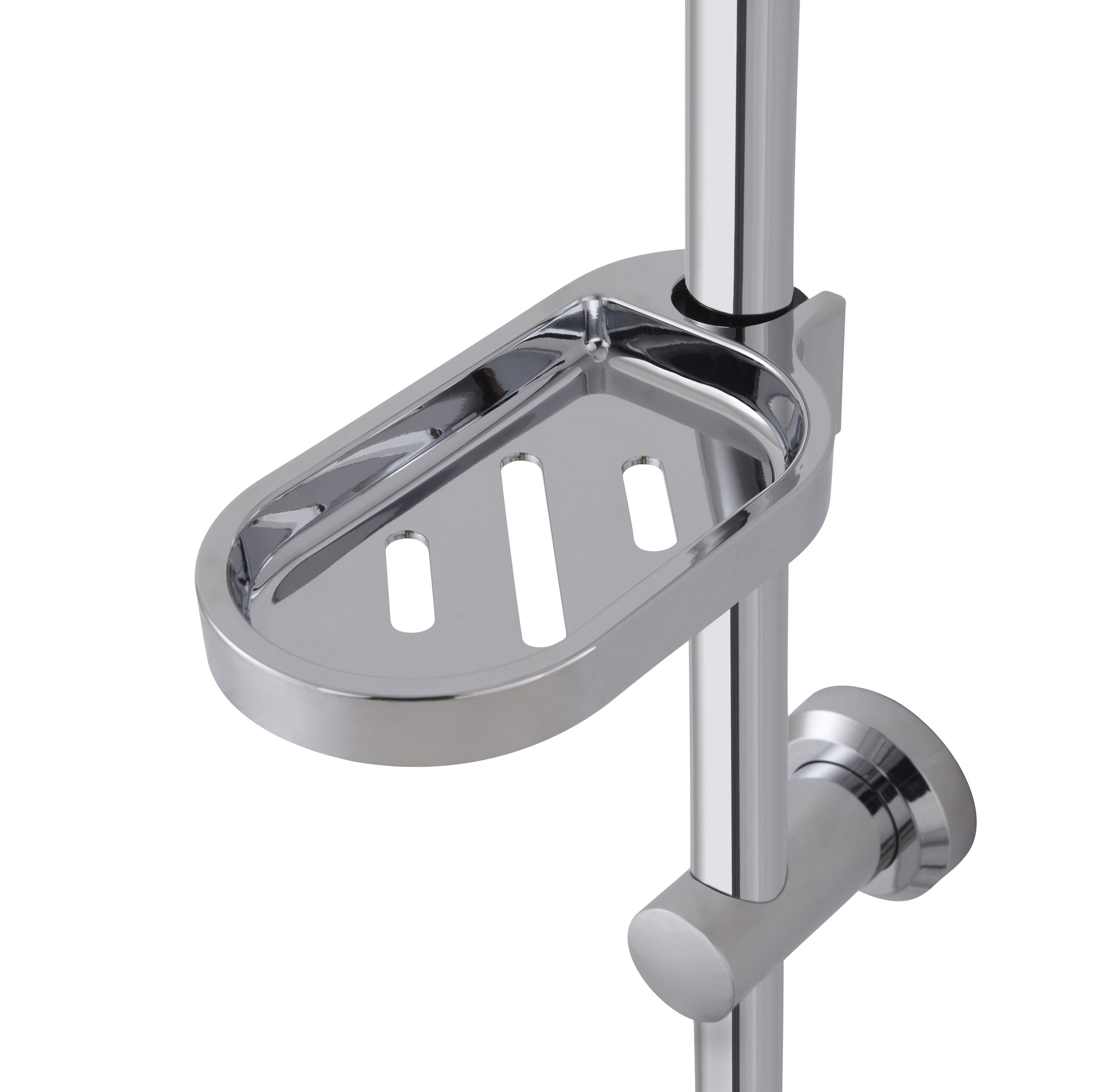 Cooke & Lewis Khabonina 5-spray Pattern Chrome Effect Shower Riser Rail ...