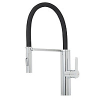 Cooke & Lewis Kloey Chrome effect Kitchen Side lever Tap