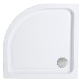 Cooke & Lewis Lagan Gloss White Quadrant Shower tray (L)800mm (W)800mm (H) 150mm